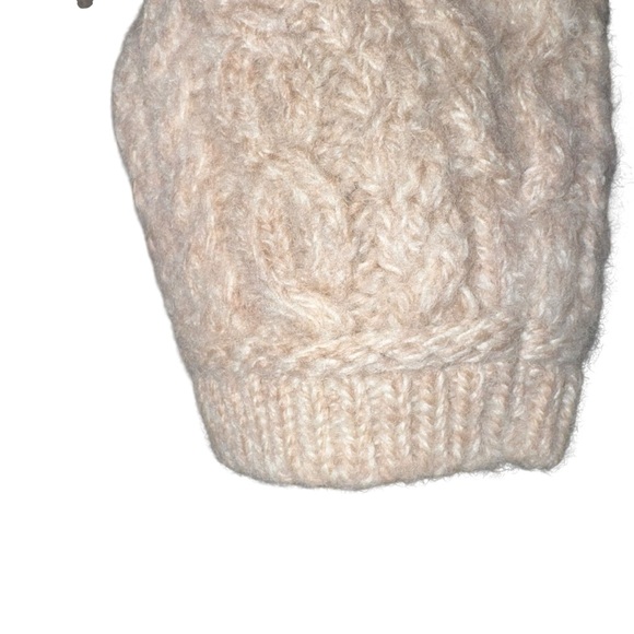 Aran Crafts Merino Wool Irish Cable Knit Cardigan Sweater Cream Women L - Picture 7 of 9